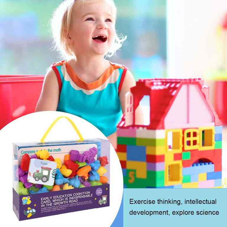 Counting Sorting  and classification Early Learning toy - Educational transportation models - 60 pcs