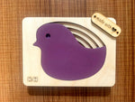 Load image into Gallery viewer, Montessori Multi-layer Bird Puzzle for Kids or Toddlers - natural wood - non-toxic - handmade