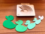 Load image into Gallery viewer, Montessori Multi-layer Duck Puzzle for Kids or Toddlers - natural wood - non-toxic - handmade
