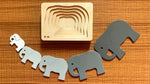 Load image into Gallery viewer, Montessori Multi-layer Elephant Puzzle for Kids or Toddlers - natural wood - non-toxic - handmade
