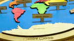 Load image into Gallery viewer, World map Puzzle- English language - natural wood - non-toxic - handmade خريطة العالم انجليزي
