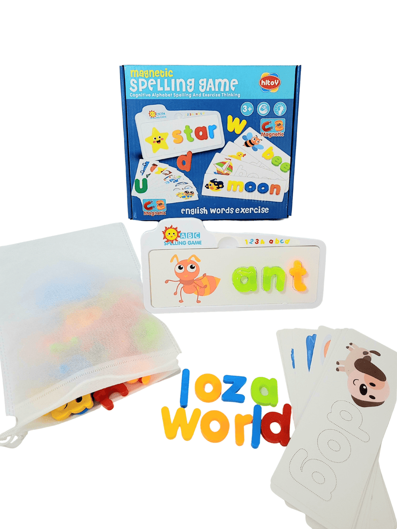 Magnetic spelling game