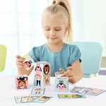 Load image into Gallery viewer, Wooden Cartoon Stacking Baby Figures and Professions Puzzle Block Set For Toddlers
