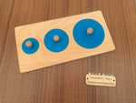 Load image into Gallery viewer, Multiple Circle Puzzle - Geometric shape puzzle - natural wood - non-toxic - handmade