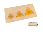 Load image into Gallery viewer, Multiple Triangle Puzzle - Geometric shape puzzle - natural wood - non-toxic - handmade بازل الاشكال الهندسية مثلث ثلاثي
