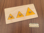 Load image into Gallery viewer, Multiple Triangle Puzzle - Geometric shape puzzle - natural wood - non-toxic - handmade
