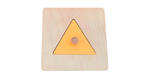 Load image into Gallery viewer, Triangle wooden puzzle - Geometric shape puzzle - natural wood- non-toxic - handmade