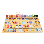 Load image into Gallery viewer, Wooden Spelling Word, Fishing &amp; Number Cognition Matching Toy - لوحة أرقام و حروف مع صيد أسماك و مطابقة كلمات