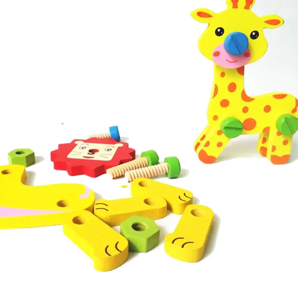Animal Assembly - Screw Nut Puzzle Toy 3D Jigsaw - 24pcs - 2 animal models