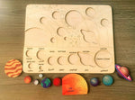 Load image into Gallery viewer, Solar System &amp; the Planets - Montessori toys - educational wooden puzzle non-toxic - handmade