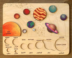 Load image into Gallery viewer, Solar System &amp; the Planets - Montessori toys - educational wooden puzzle non-toxic - handmade