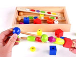Load image into Gallery viewer, Bead Sequencing Activity Set in Wooden Storage Tray