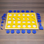 Load image into Gallery viewer, Peg Board Multiple geometric shapes puzzle - non-toxic - handmade