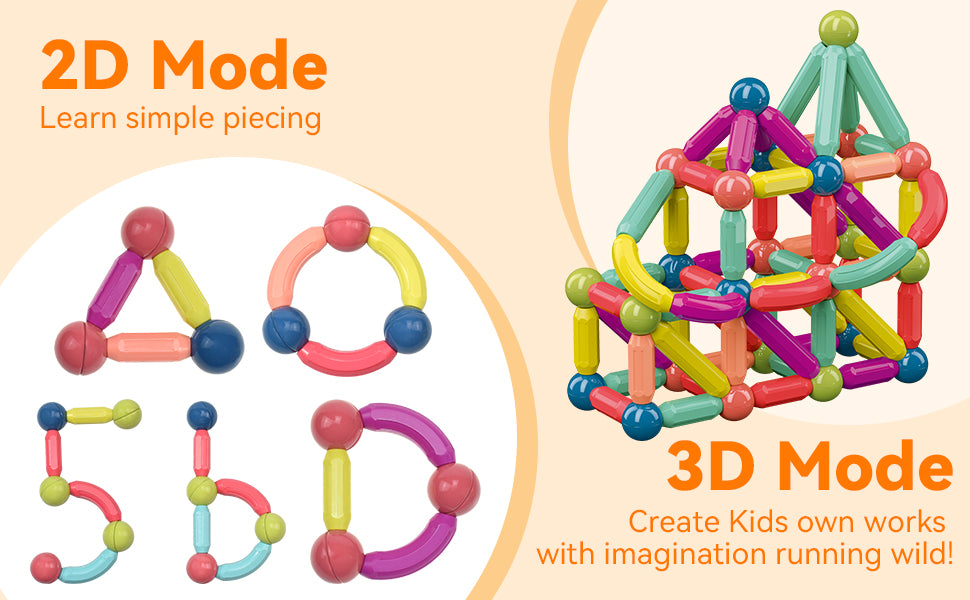 Montessori Magnetic Building Blocks 42 Pcs - مجموعة مغناطيس 42 قطعة