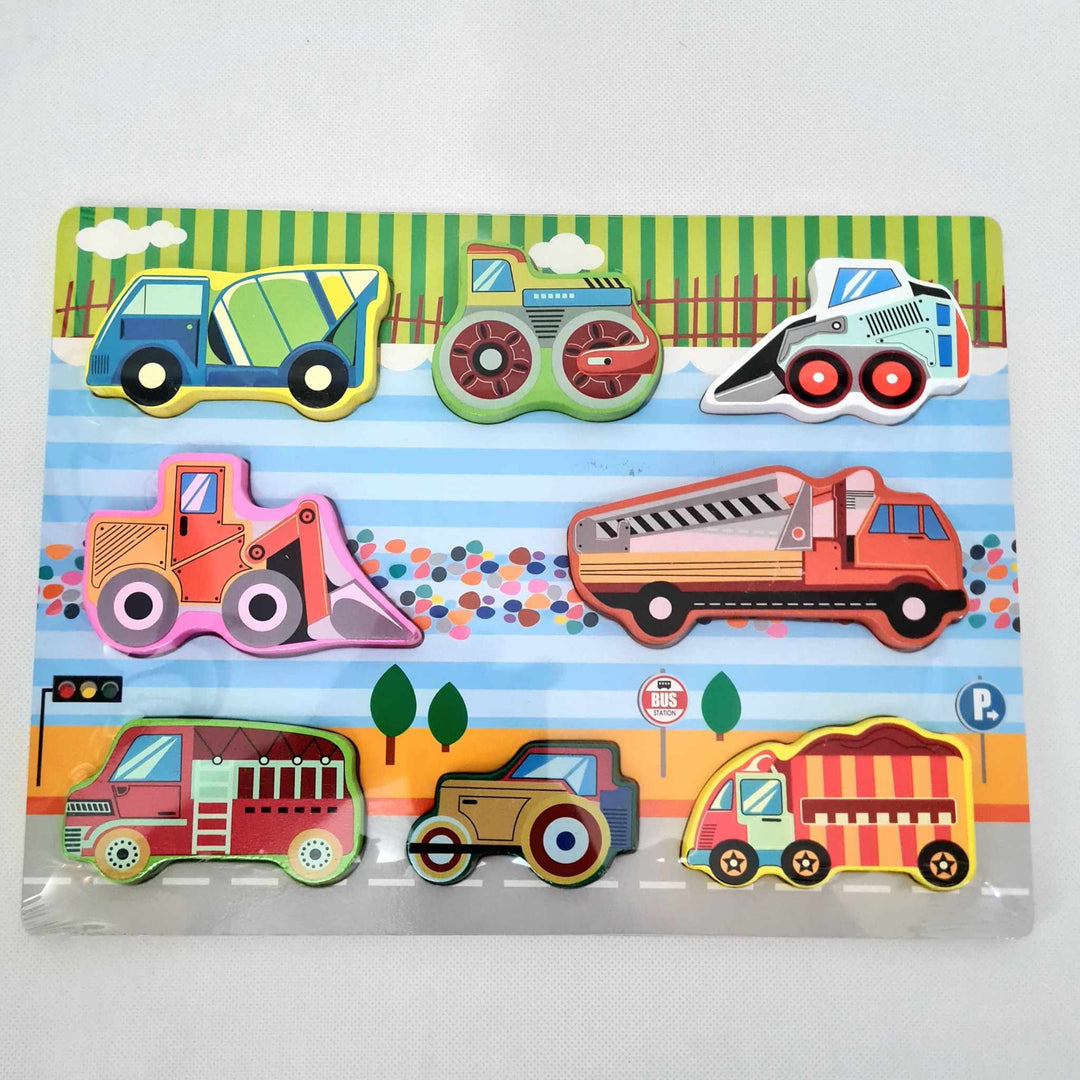 Matching Puzzle - Construction Vehicles Shape - (بازل مطابقة أشكال (سيارات البناء