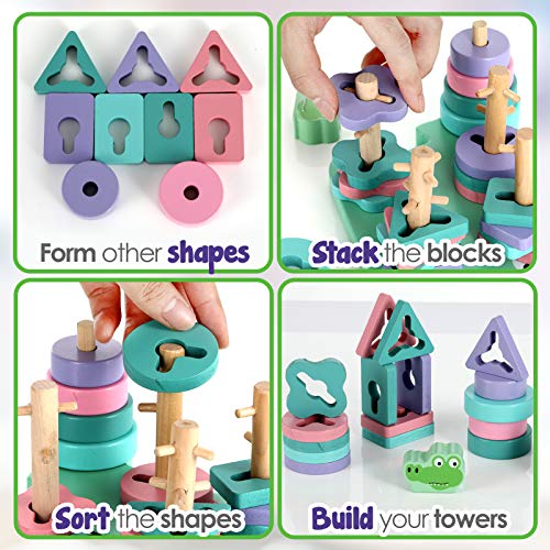 Geometry Matching 4 Column Building with Alligator stacking Column