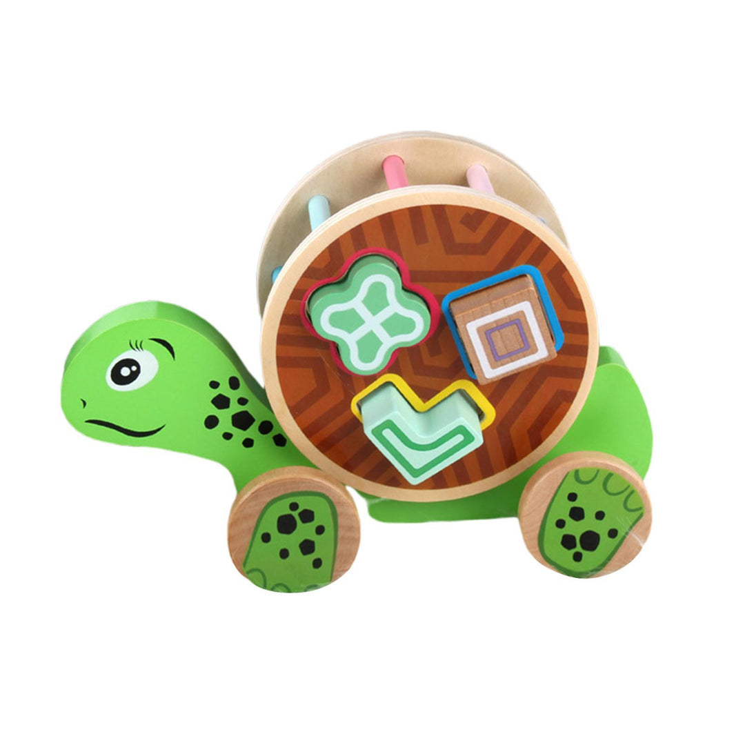 Turtle wooden Block Trailer - السلحفاة الخشبية مع تطابق أشكال