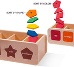 Load image into Gallery viewer, Wooden Shape &amp; Color Sorting box - صندوق تصنيف الألوان و الأشكال الخشبي