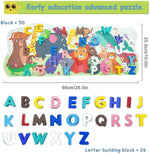 Load image into Gallery viewer, Alphabet Educational Wooden Puzzle - 36 Alphabet jigsaw puzzle
