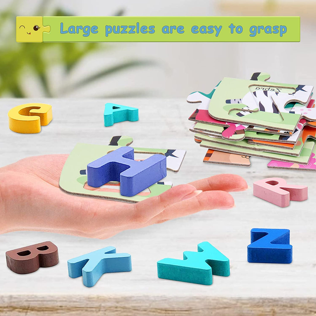 Alphabet Educational Wooden Puzzle - 36 Alphabet jigsaw puzzle