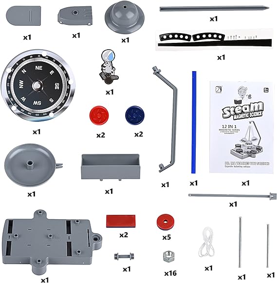 12-in-1 Magnetic Experiment Kit - مجموعة تجارب مغناطيسية 12*1