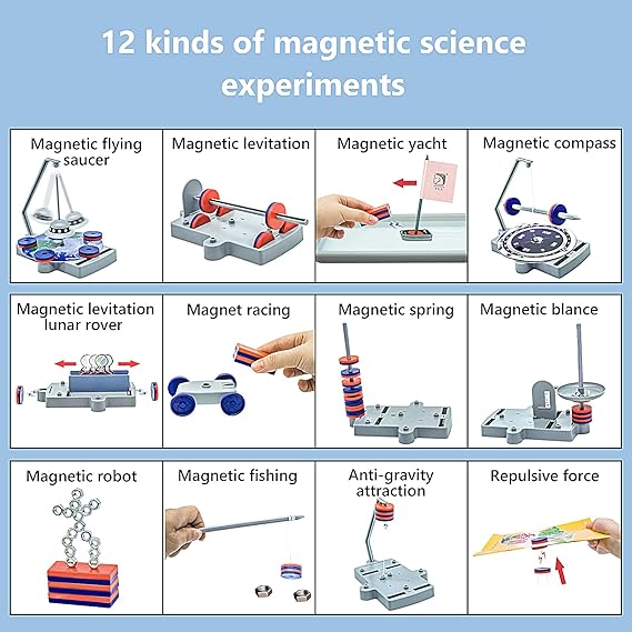 12-in-1 Magnetic Experiment Kit - مجموعة تجارب مغناطيسية 12*1