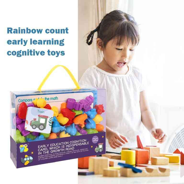 Counting Sorting  and classification Early Learning toy - Educational transportation models - 60 pcs