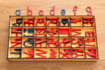 Load image into Gallery viewer, Moveable English Alphabet 5 complete sets - Montessori 5 sets of letters - non-toxic - handmade