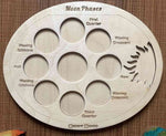 Load image into Gallery viewer, Moon phases puzzle - Moon phases - total lunar eclipse -educational wooden puzzle - educational toys for kids and toddlers - non-toxic - handmade