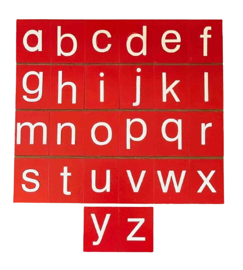 Sandpaper English letters (Lower case) - الحروف الإنجليزية المصنفرة (الحروف الصغيرة)