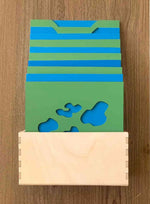 Load image into Gallery viewer, Land and Water Forms Wooden Cards - كروت التضاريس (الأرض والماء)

