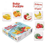 Load image into Gallery viewer, puzzle 2 pieces- Kids Puzzle - Fruits
