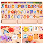 Load image into Gallery viewer, Wooden Spelling Word, Fishing &amp; Number Cognition Matching Toy - لوحة أرقام و حروف مع صيد أسماك و مطابقة كلمات