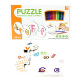 Load image into Gallery viewer, PUZZLE ANIMALS AND LETTERS - بازل تلوين حيوانات و حروف انجليزي
