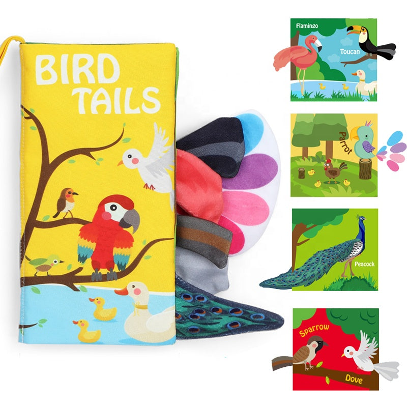 Soft cloth Book: Bird's Tail - كتاب قماش ذيل الطيور