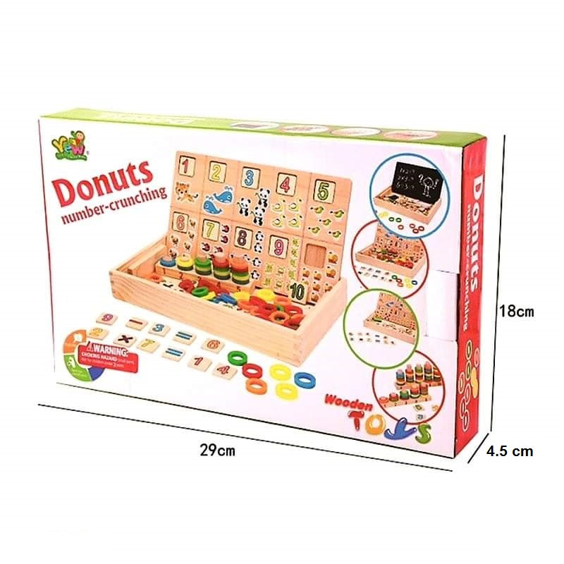 Donuts Numbers box - Abacus - Black Board