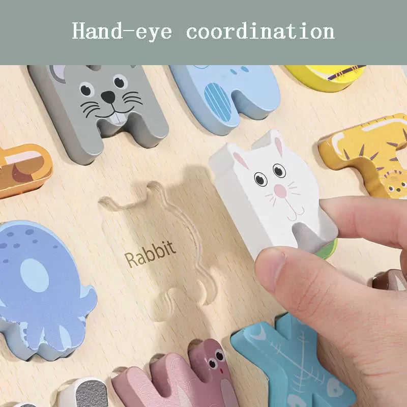 3D puzzle of animals in English letters  -  بازل مجسم حيوانات حروف انجليزية